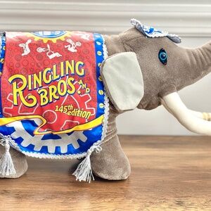 RINGLING BROS and BARNUM & BAILEY Circus 145th Edition Stuffed ELEPHANT 18"Plush